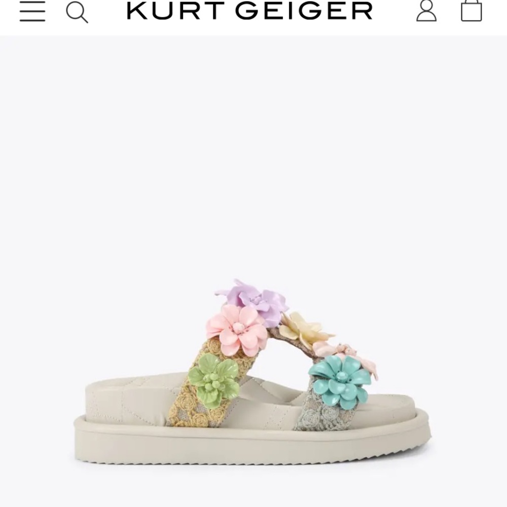 Kurt Geiger Orson Flower Sandals - Multicolor
